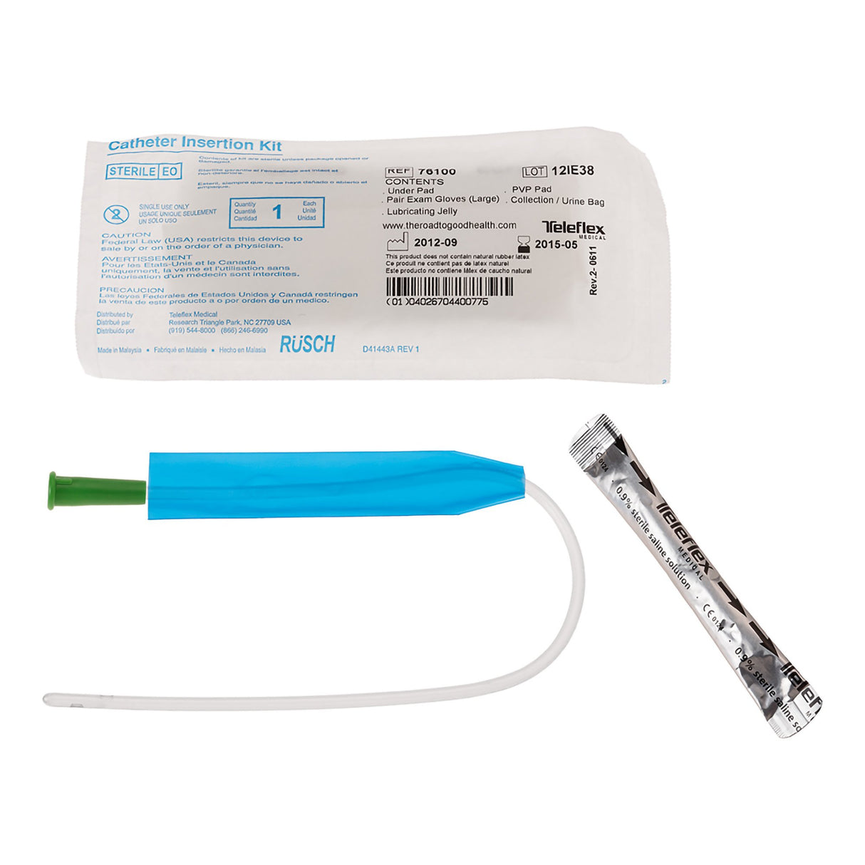 Image of Rusch FloCath Quick Hydrophilic Intermittent Catheter Kits, 8" or 16" Length