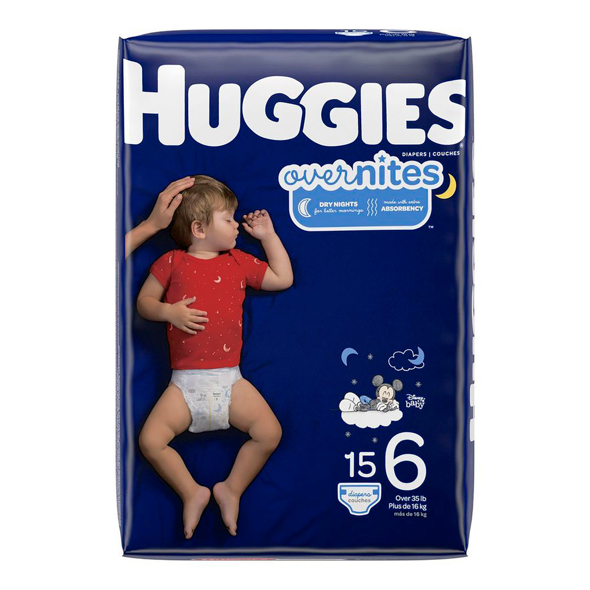 Image of Huggies OverNites Diapers, Size 6, Jumbo Pack