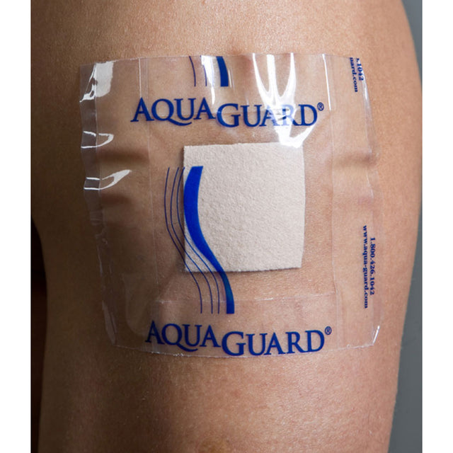 Image of AquaGuard® Moisture Barrier 4" x 4", Actual Area of Coverage is 2-1/2" x 2-1/2", Retail Pack, Small-Medium Surgical Sites, Tube Thoracostomies, Broviac® Catheters