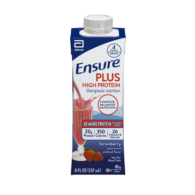 Image of Ensure Plus High Protein, Strawberry, 8 oz. ARC