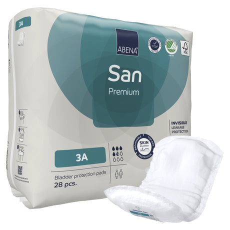 Image of Abena San Premium Adult Incontinence Bladder Control Pad, 4" x 13"