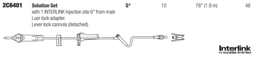 Image of Interlink® IV Administration Set 2C6401
