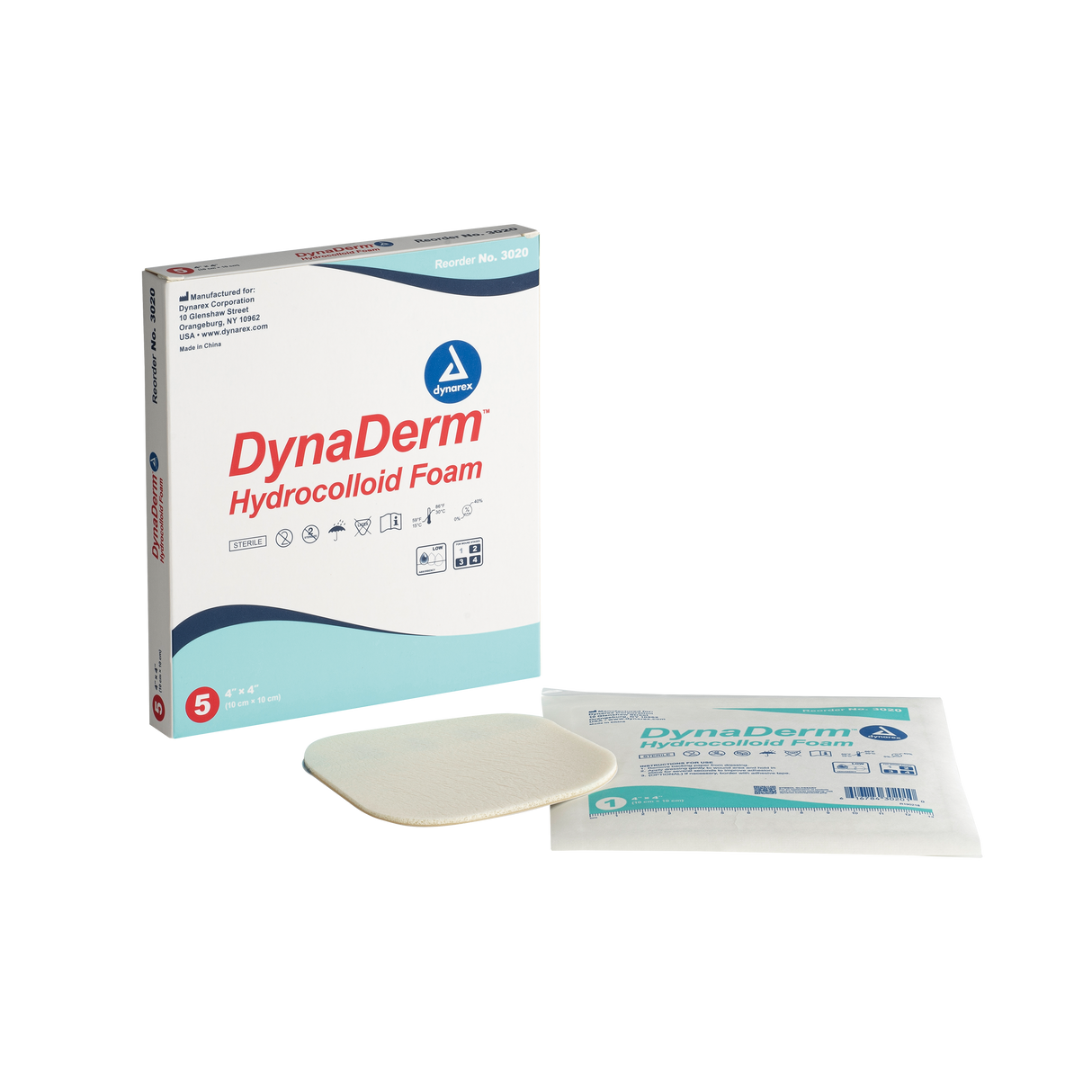 Image of DynaDerm Hydrocolloid Dressing 4" x 4"