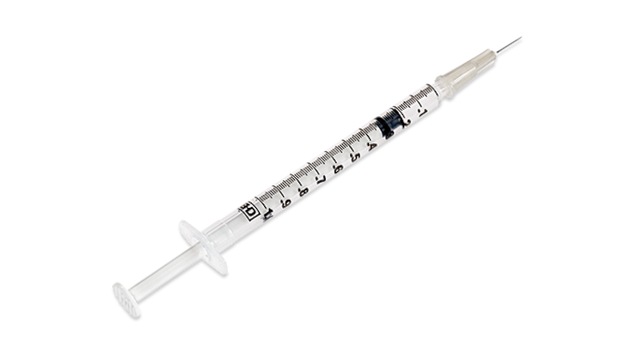 Image of Syringe 1mL S/T with Needle, 27 x3/8 IB