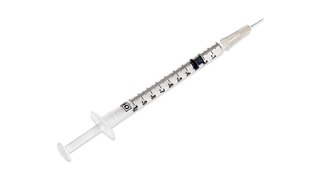 Image of Syringe 1mL S/T with Needle, 27 x3/8 IB