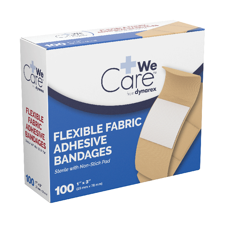 Image of Adhesive Fabric Bandages Sterile, 1" x 3"