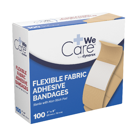 Image of Adhesive Fabric Bandages Sterile, 1" x 3"