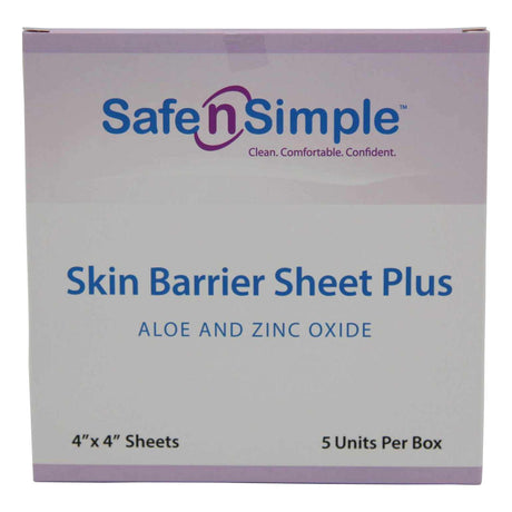 Image of 4" x 4" Skin Barrier Sheet Plus, With Aloe and Zinc Oxide