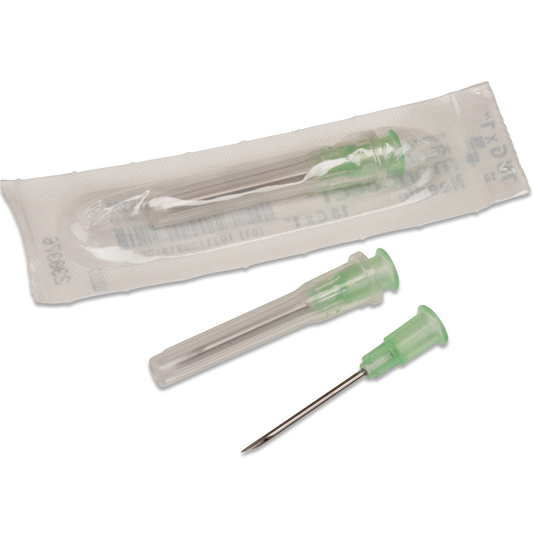 Image of Cardinal Health™ Monoject™ Standard Hypodermic Needle, with Polypropylene Hub, Soft Pak, A Bevel, 22GA OD x 1"