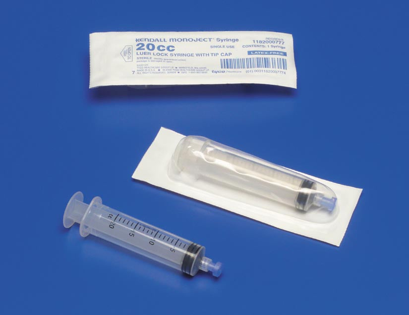 Image of Cardinal Health™ Monoject™ SoftPack Medical Syringe, Regular Luer Tip, 20mL Capacity