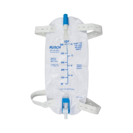 Image of Rusch Easytap Leg Bag with Flip Valve and Straps, 500 mL