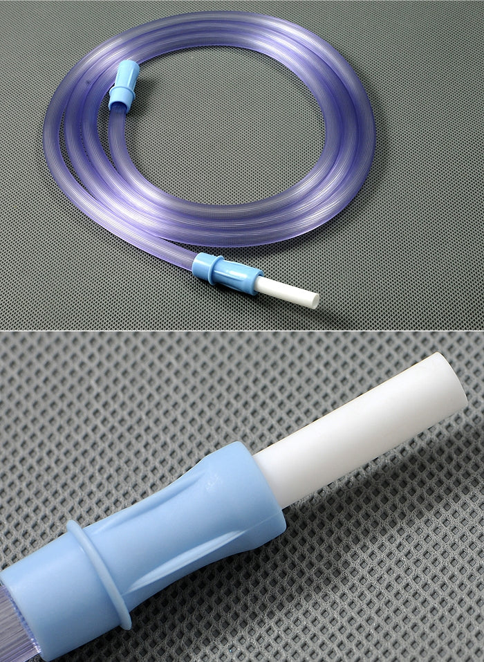 Image of AMsure Suction Connecting Tube with Light Blue Connector, 1/4" x 6 ft