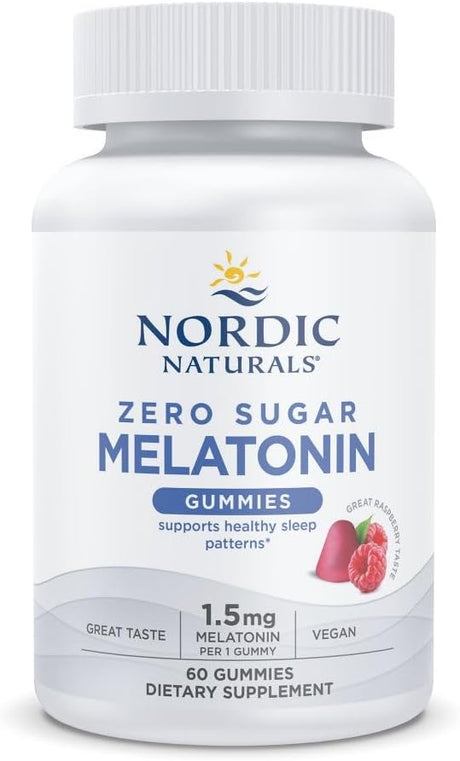 Image of Nordic Naturals Zero Sugar Melatonin Gummies, Raspberry, 60 ct