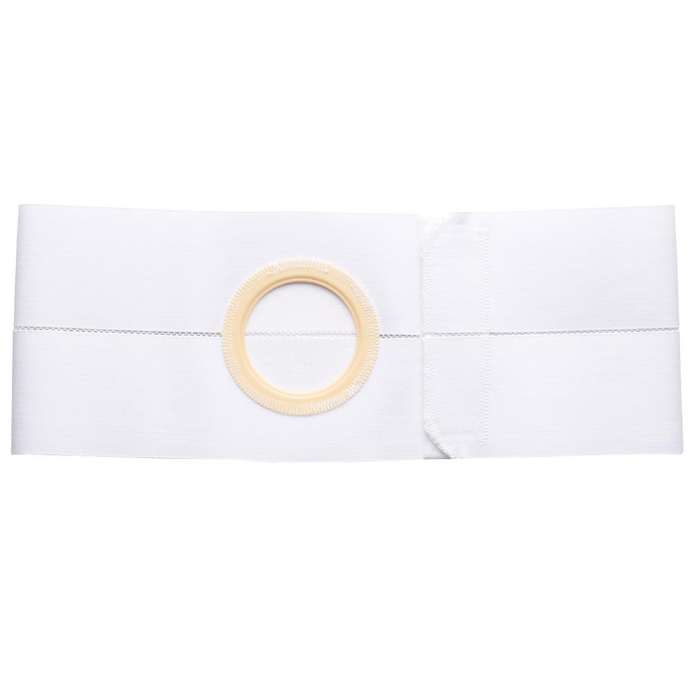 Image of 6" White, Regular Elastic, Nu-Form Belt, Prolapse Flap, Large, 3-1/2" Center Opening