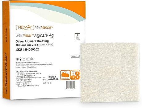 Image of CuraVance Silver Alginate Dressing Pad, 2" x 2".