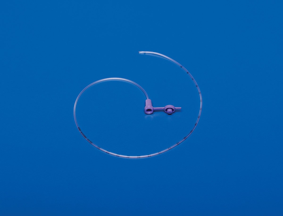 Image of Kendall Argyle™ Indwell™ Nasogastric Polyurethane Feeding Tube, with ENFit™ Connector, 20" 5Fr OD, Purple