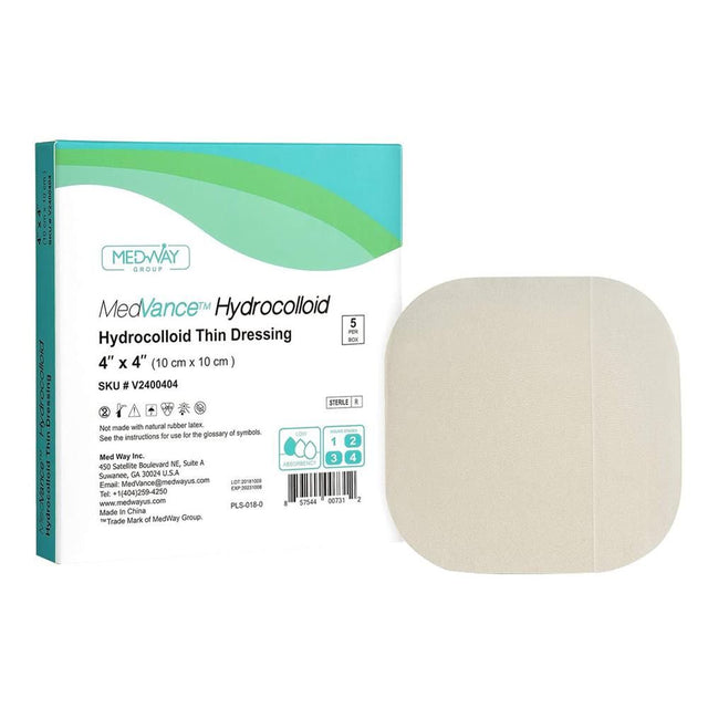 Image of MedVance Thin Hydrocolloid Dressing, 4" x 4"