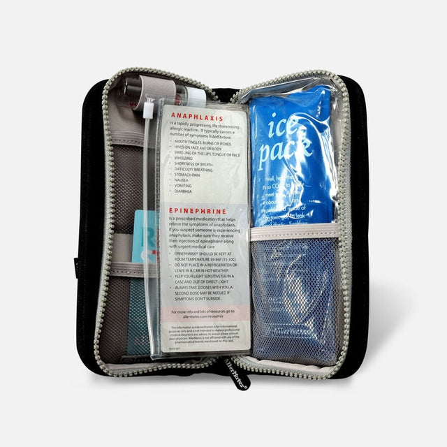 Image of Allermates Jet Black/Grey Medicine EpiPen Case Carrier