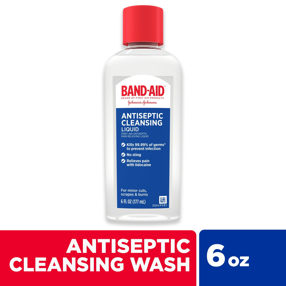 Image of Band-Aid Hurt-Free Antiseptic Wash, 6 oz