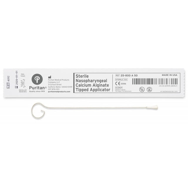 Image of Puritan Calgiswab® Nasopharyngeal Swab with Calcium Alginate Tip and Aluminum Handle