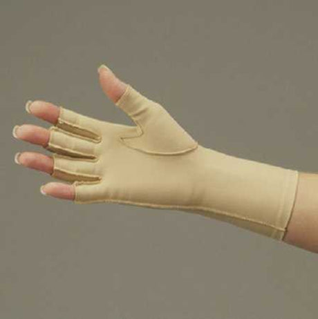 Image of DeRoyal Edema Glove, 3/4" Finger Over Wrist, Right, Champagne, Medium