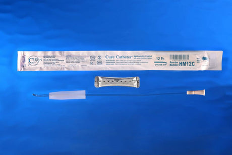 Image of Cure Catheter, Hydrophilic, Straight or Coude Tip, Male 16"