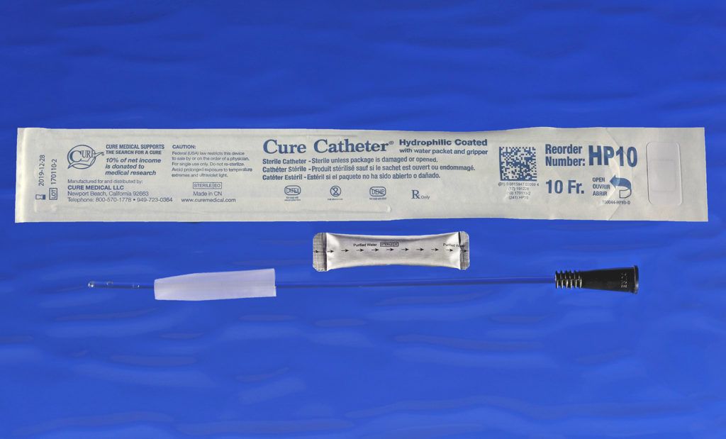 Image of Cure Catheter, Hydrophilic, Straight Tip, Pediatric 10"