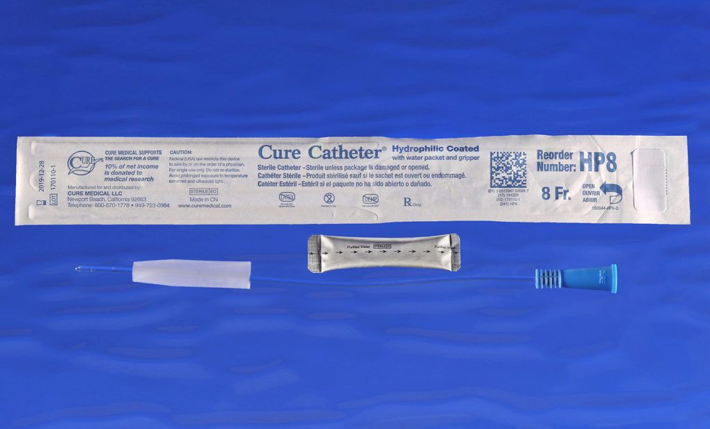 Image of Cure Catheter, Hydrophilic, Straight Tip, Pediatric 10"