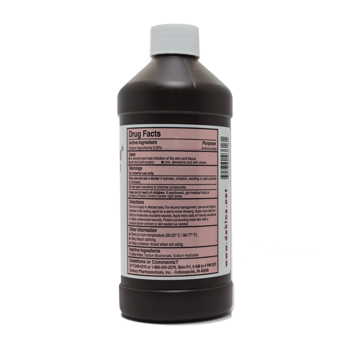 Image of Dakin's Solution Half Strength .25%, 16 oz. Bottle