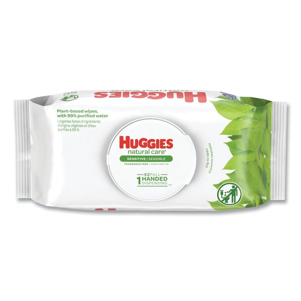 Image of Huggies® Natural Care® Baby Wipes, Fragrance-Free, 6-5/7" x 7-5/7"