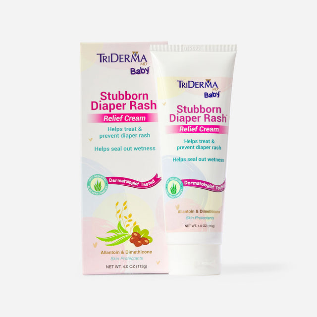 Image of Triderma Baby, Stubborn Diaper Rash Relief Cream, 4 oz