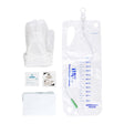 Image of TruCath Closed System Catheter Kit, 14FR. Contains vinyl powder free gloves, underpad, PVP and BZK wipes, 1200ml drainage bag.