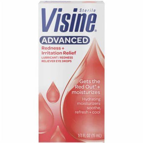 Image of Visine Advanced Redness and Irritation Eye Relief Drops, 0.5 fl oz