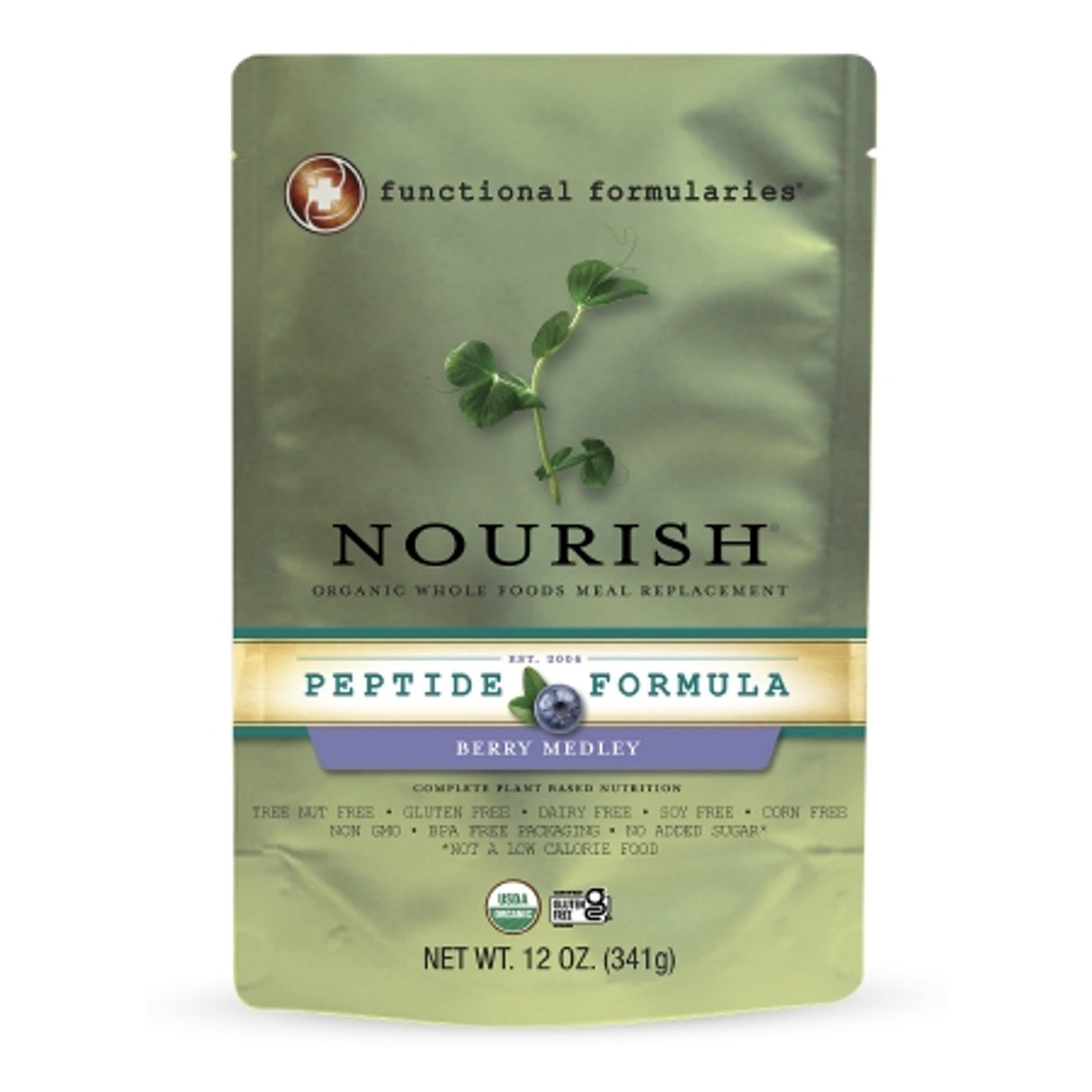 Image of Nourish Peptide Formula, Berry Medley Flavored, 12 oz.