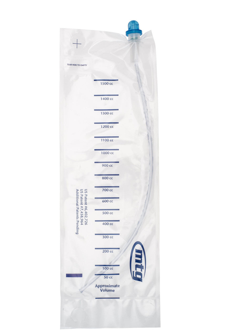 Image of MTG EZ-Advancer Closed System Catheter, 1500ml, Privacy Bag, 12Fr, 16" Length