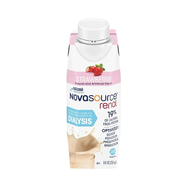 Image of Novasource Renal, Strawberry Flavor, 8 fl. oz. Tetra Prism