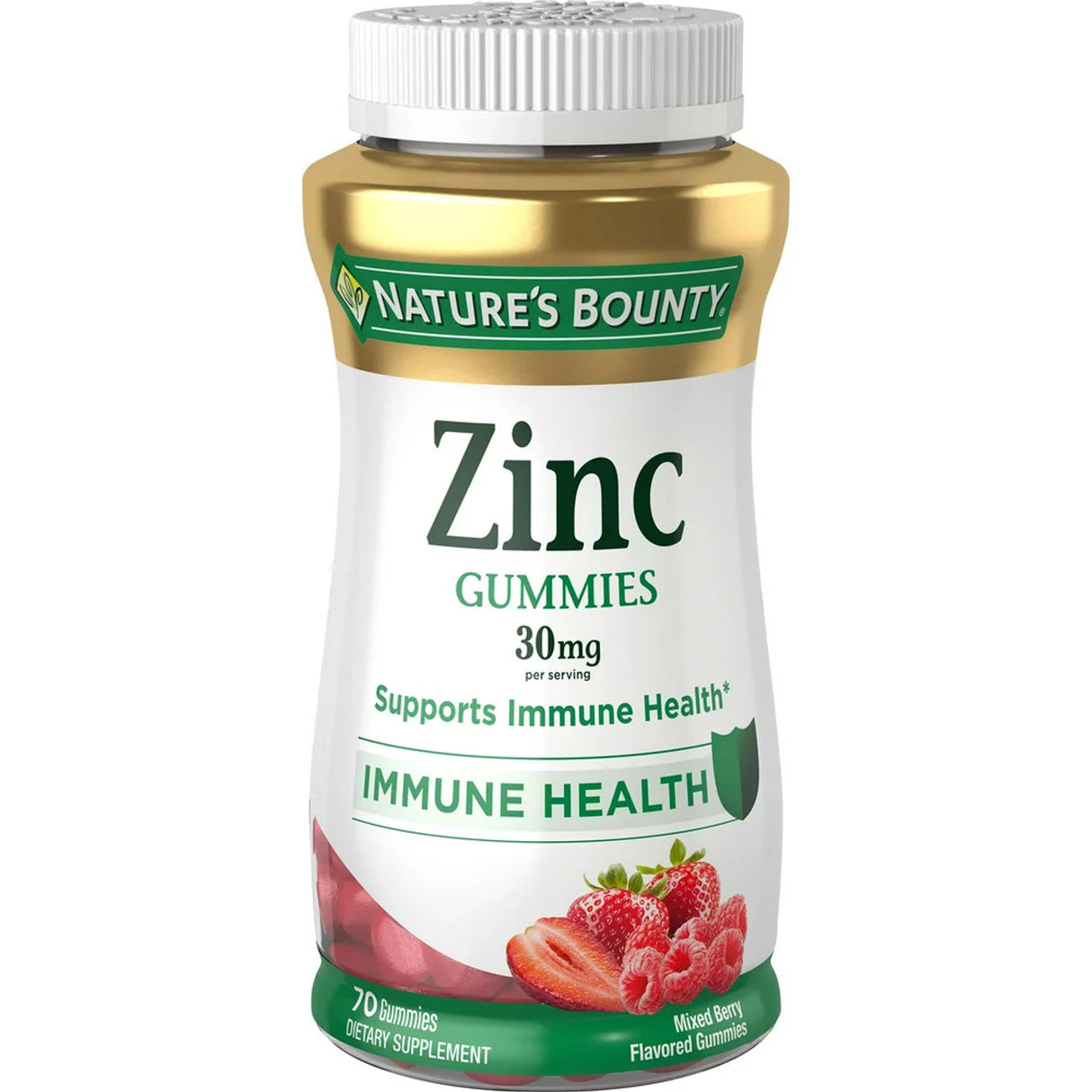 Image of Nature's Bounty Zinc Gummies, 30mg, 70 ct