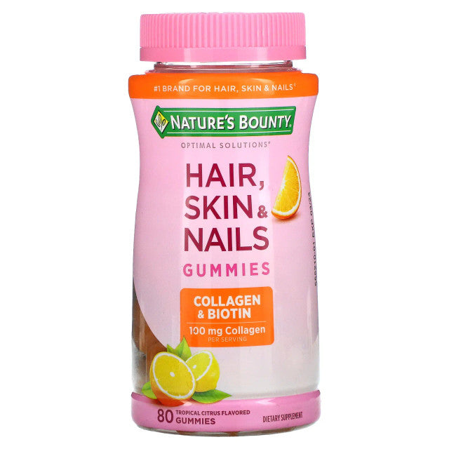 Image of Optimal Solutions Hair, Skin & Nails Plus Collagen Gummies, 80 ct