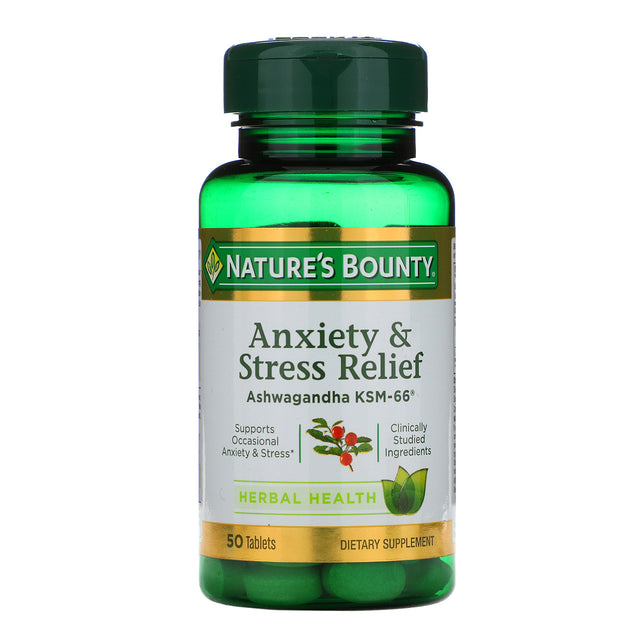 Image of Nature's Bounty Anxiety & Stress Relief, 50 ct