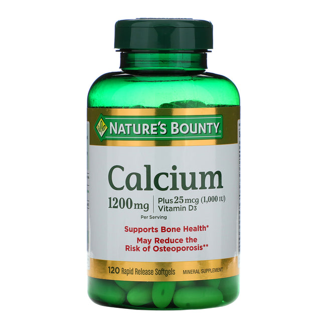 Image of Nature's Bounty Absorbable Calcium with Vitamin D Softgels, 1200mg, 120 ct