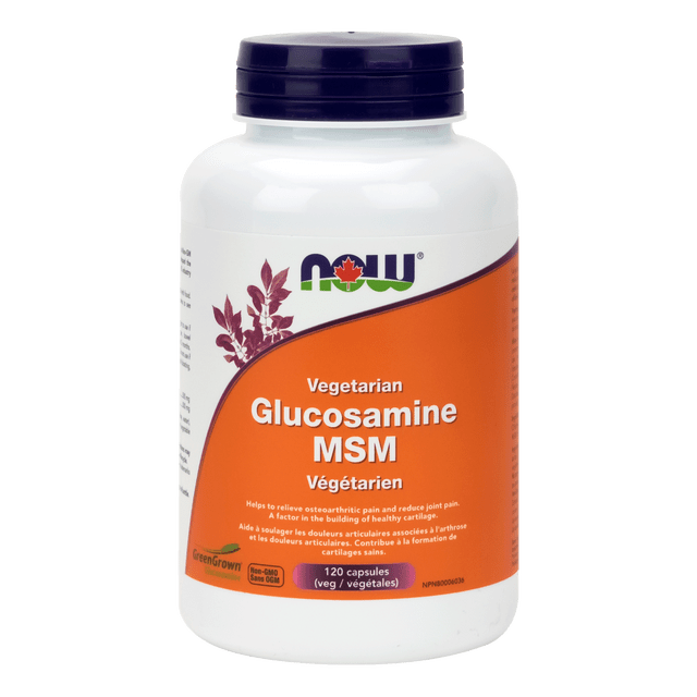 Image of NOW Foods Vegetarian Glucosamine & MSM 500/500 V-Caps, 120 ct