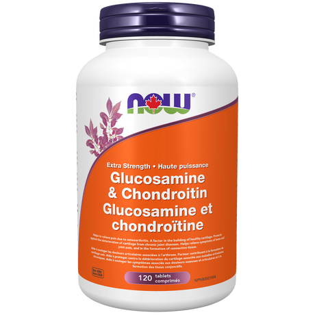 Image of NOW Foods Glucosamine & Chondroitin Extra Strength, 750/600mg Tabs, 120 ct