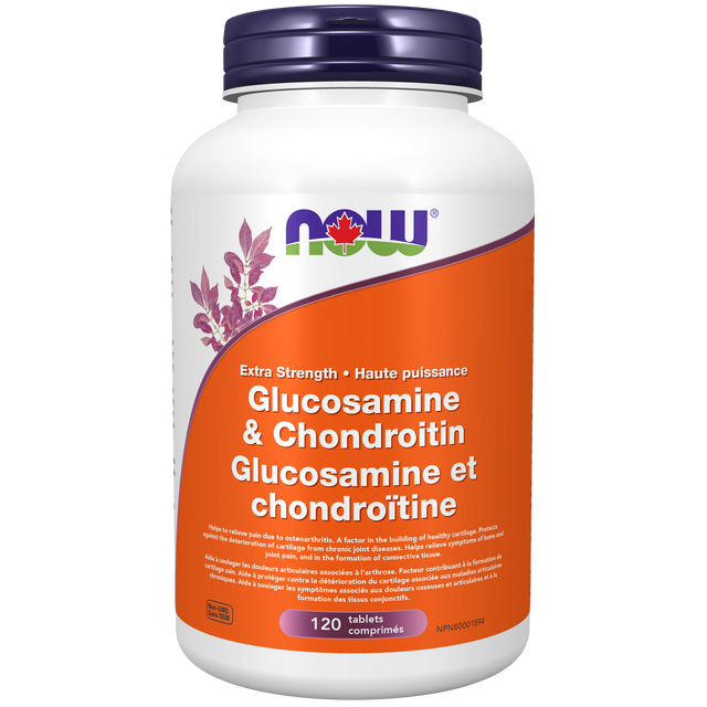 Image of NOW Foods Glucosamine & Chondroitin Extra Strength, 750/600mg Tabs, 120 ct