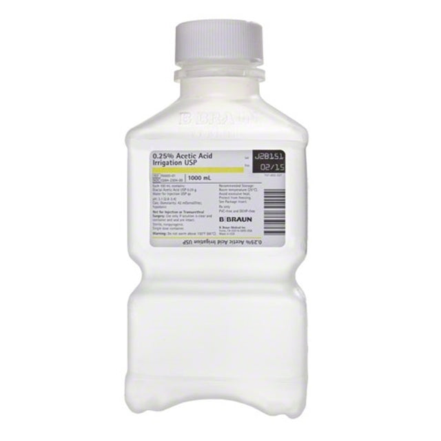 Image of B Braun Irrigation Solution, 0.25% Acetic Acid, USP, 1000mL