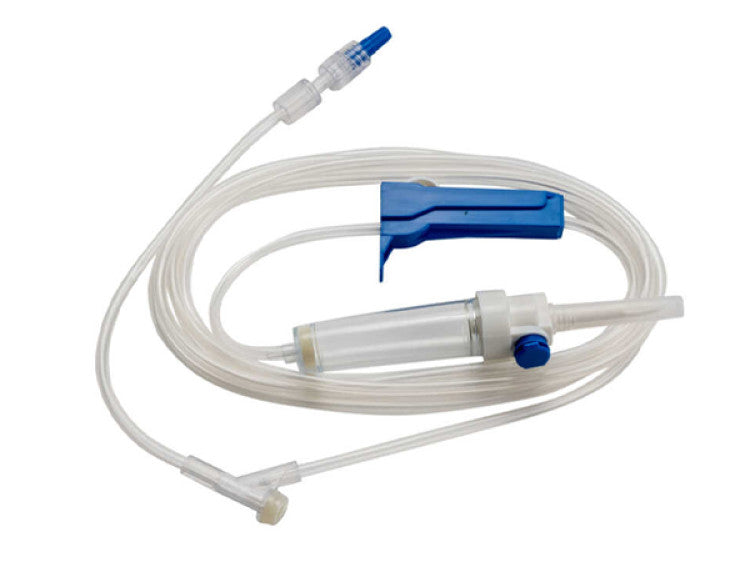 Image of TrueCare IV Administration Set, DEHP-Free, 1 Y-Site, 15 Micron Filter in Drip Chamber, Swivel Luer Lock, 92" Length