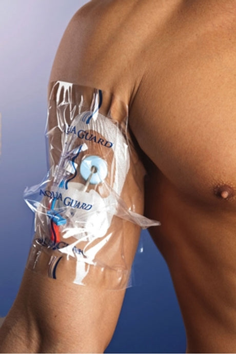 Image of AquaGuard® Moisture Barrier 7" x 7", Actual Area of Coverage is 5" x 5-1/2", Retail Pack, Hickman® Catheters, Chemo Ports, Stomas, Dialysis and PICC Lines, Pediatrics