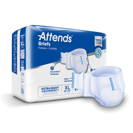 Image of Attends DermaDry Plus Incontinence Brief - Extra Heavy Absorbency