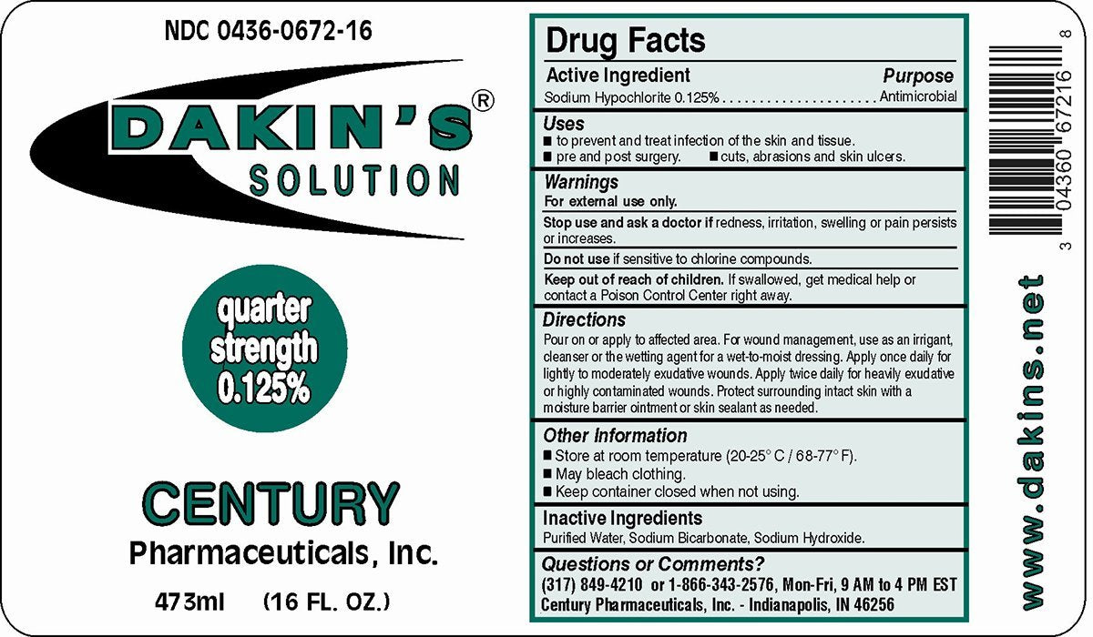 Image of Dakin's Solution Quarter Strength 0.125%, 16 oz. Bottle