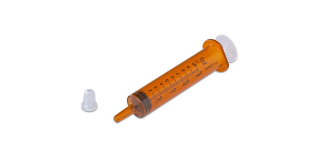 Image of Monoject Oral Syringe, 3ML, 0.1ML Graduation, Amber