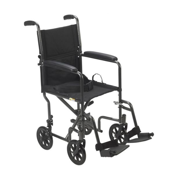 Image of Drive Medical Transfer Chair, Economy, 17", Silver Vein